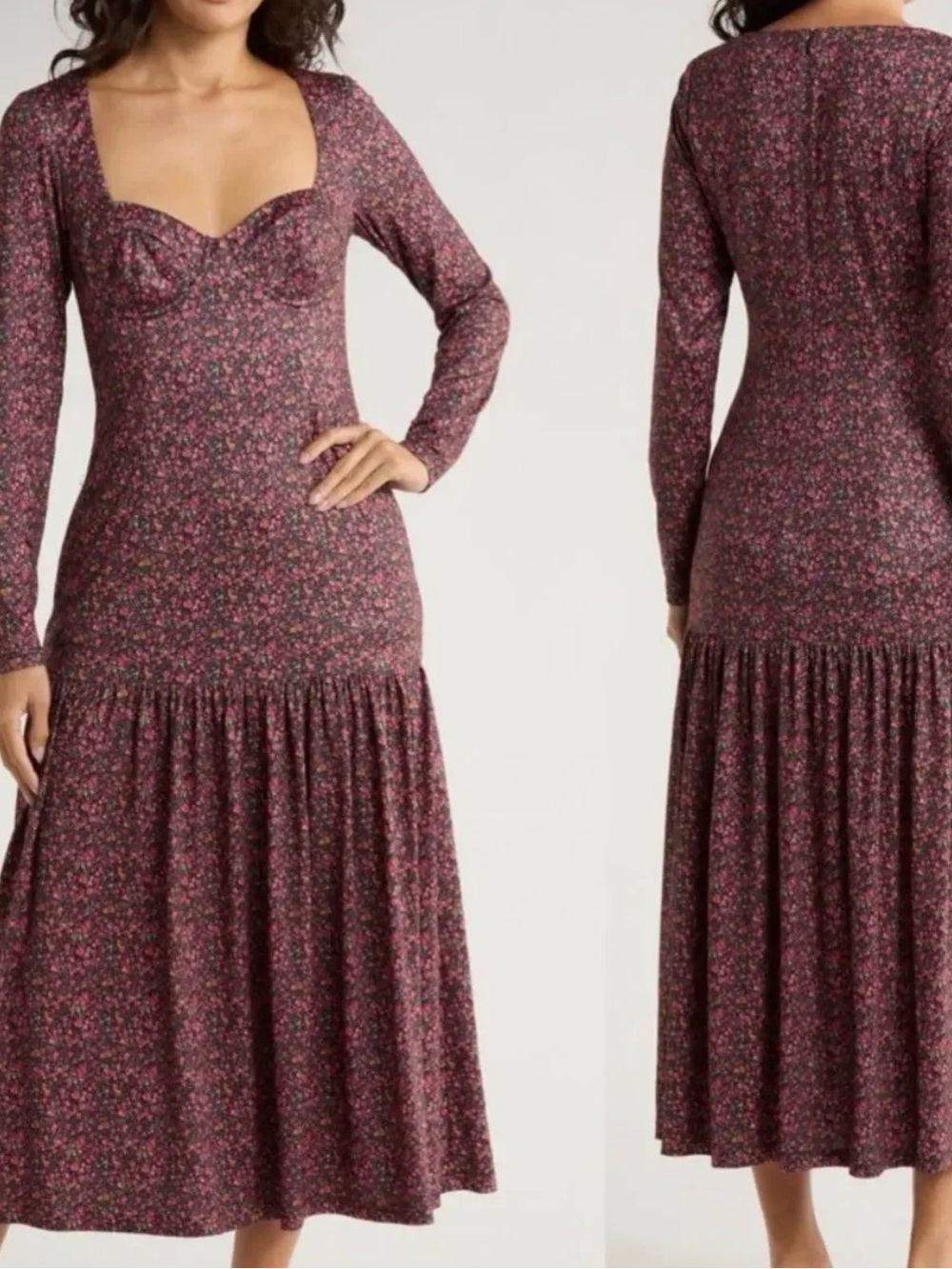 Hutch x Anthropologie Sweetheart Floral Midi Dress – Size L